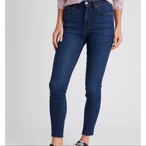 Free People Ankle Length Raw Hem High Rise Skinny Jeans Size 26